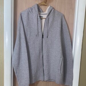 Express Light Gray Zip-Up Men's Sweater